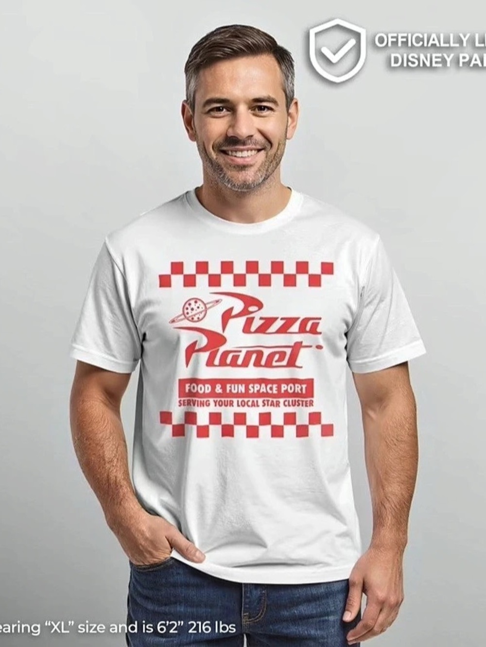 Disney Toy Story Pizza Planet Graphic Tee White Size Large